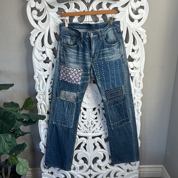 Patched Sashiko Jeans - Picture 2 of 15